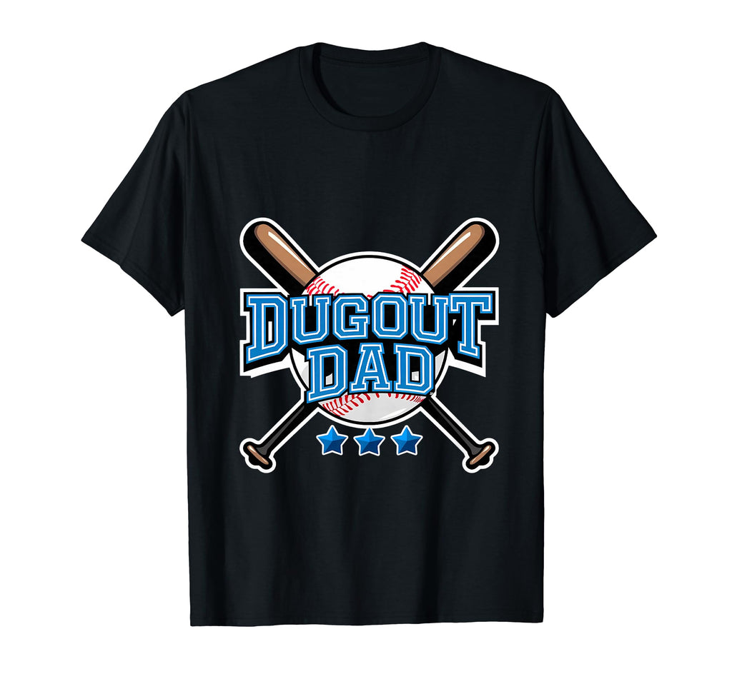 Dugout Dad Baseball Parent T Ball Ball T-Shirt - Graphic Print Men Women - T-Shirt, Sweatshirt, Hoodie