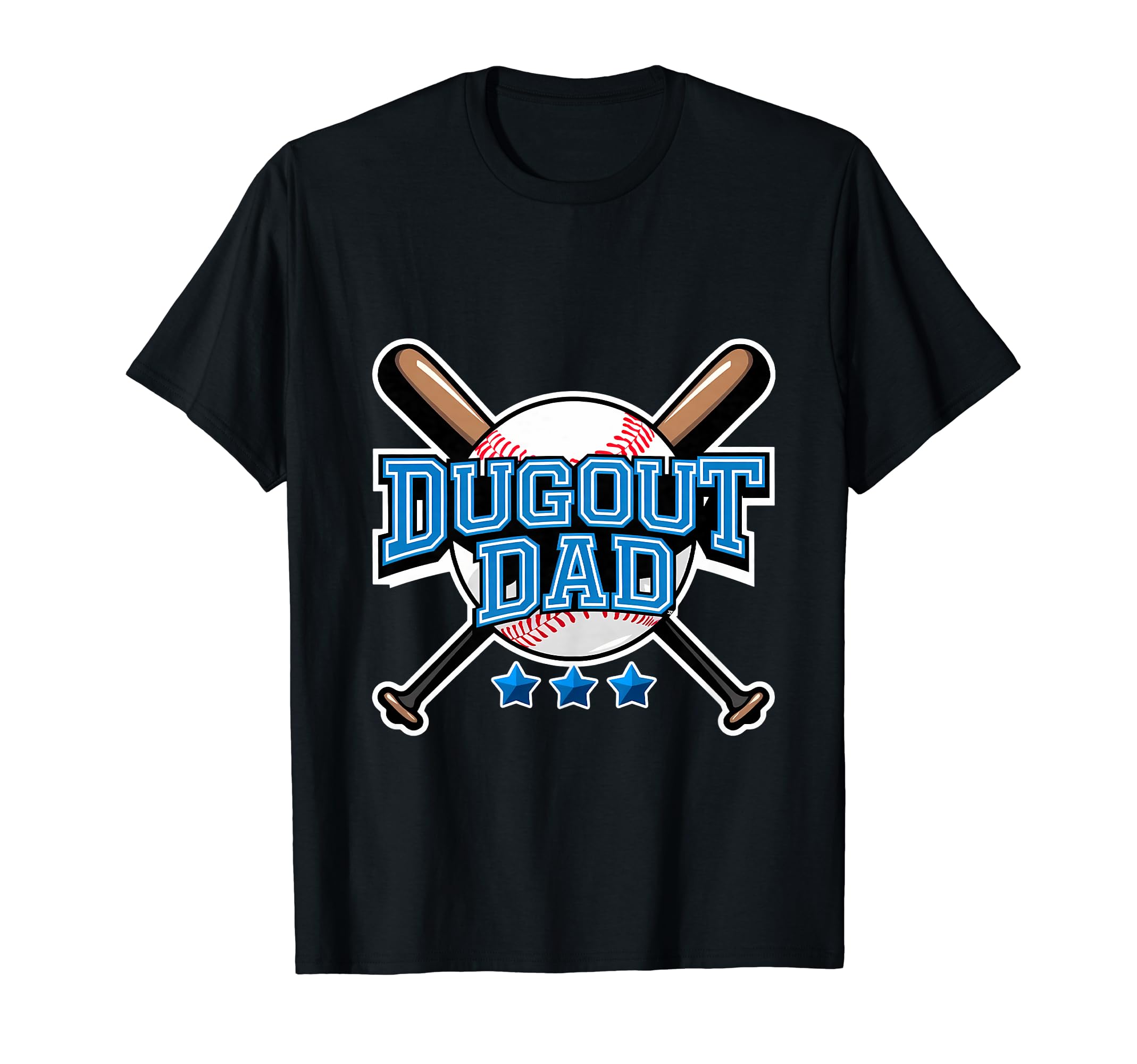 Dugout Dad Baseball Parent T Ball Ball T-Shirt - Graphic Print Men Women - T-Shirt, Sweatshirt, Hoodie