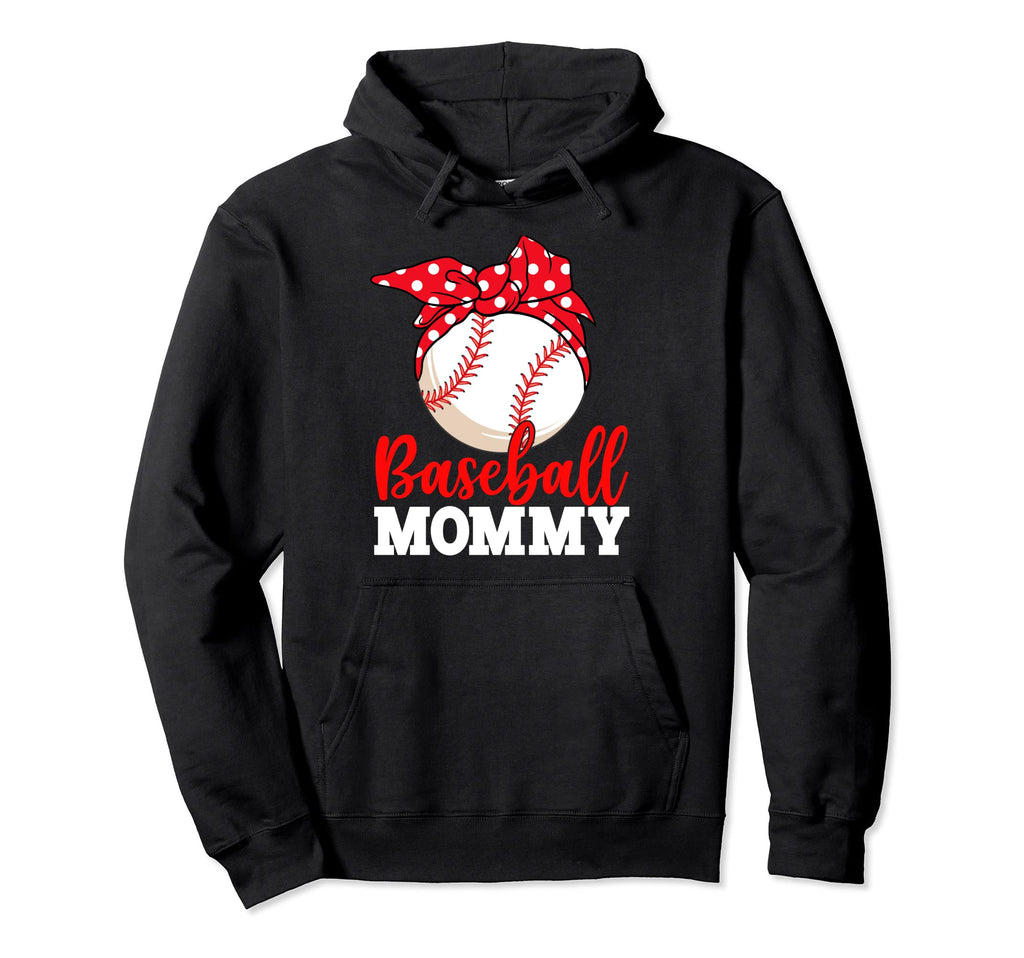 Baseball Mommy Leopard Matching Hoodie - Fun Novelty Design Men Women - T-Shirt, Sweatshirt, Hoodie