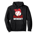 Baseball Mommy Leopard Matching Hoodie - Fun Novelty Design Men Women - T-Shirt, Sweatshirt, Hoodie