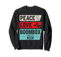 Peace Love Boombox Cassette Tape 80S Sweatshirt - Streetwear Style Unisex - T-Shirt, Sweatshirt, Hoodie