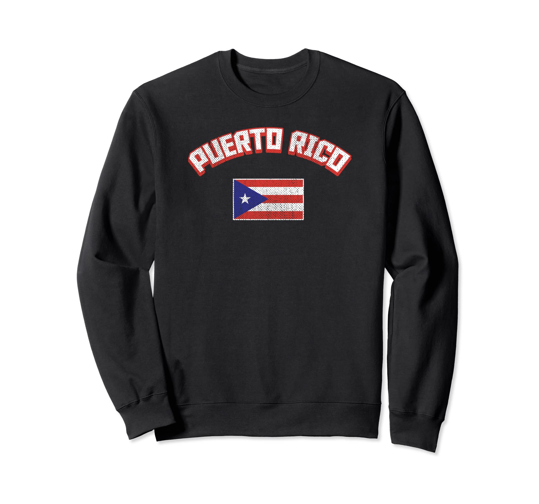 Puerto Rico Flag Distressed Puerto Sweatshirt - Fun Novelty Design Unisex - T-Shirt, Sweatshirt, Hoodie