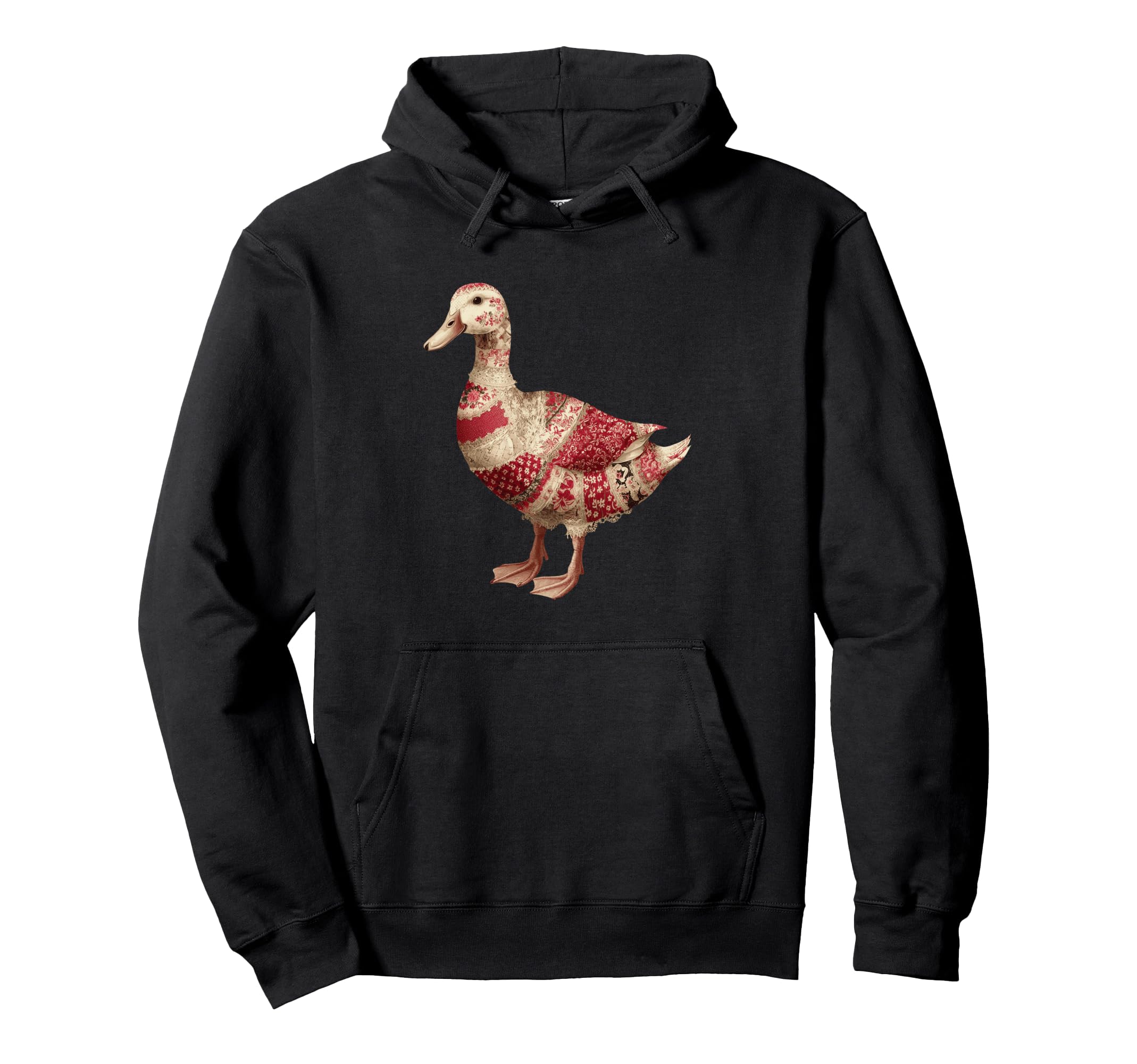 Country Patchwork Duck Floral Quilting Hoodie - Graphic Print Unisex - T-Shirt, Sweatshirt, Hoodie