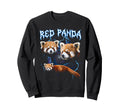 Red Panda 90S Heavy Metal Red Sweatshirt - Minimalist Print for Adults - T-Shirt, Sweatshirt, Hoodie