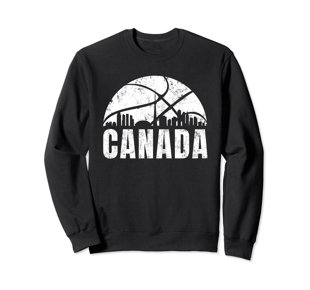 Canada Basketball Cityscape Sweatshirt - Custom Art Print Men Women - T-Shirt, Sweatshirt, Hoodie