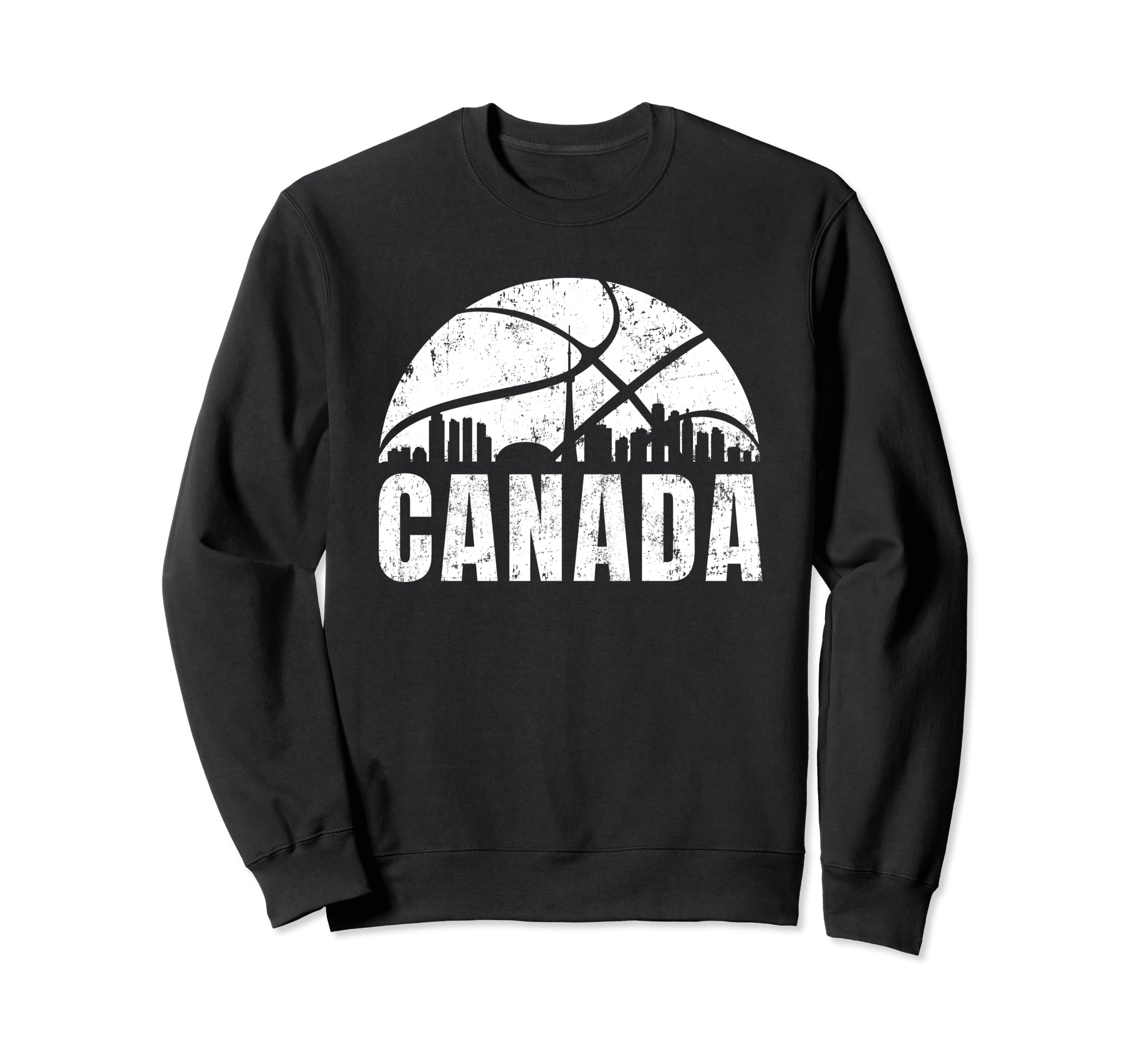 Canada Basketball Cityscape Sweatshirt - Custom Art Print Men Women - T-Shirt, Sweatshirt, Hoodie