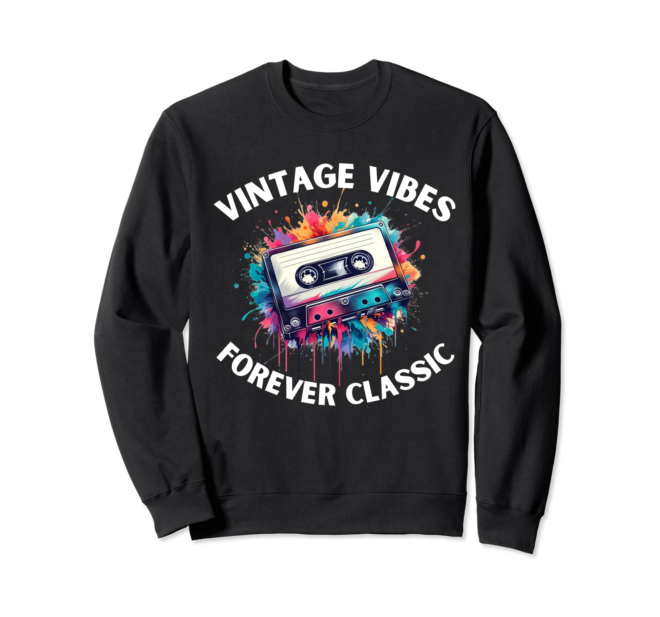 Water Color Cassette Tape Music Sweatshirt - Streetwear Style Men Women - T-Shirt, Sweatshirt, Hoodie