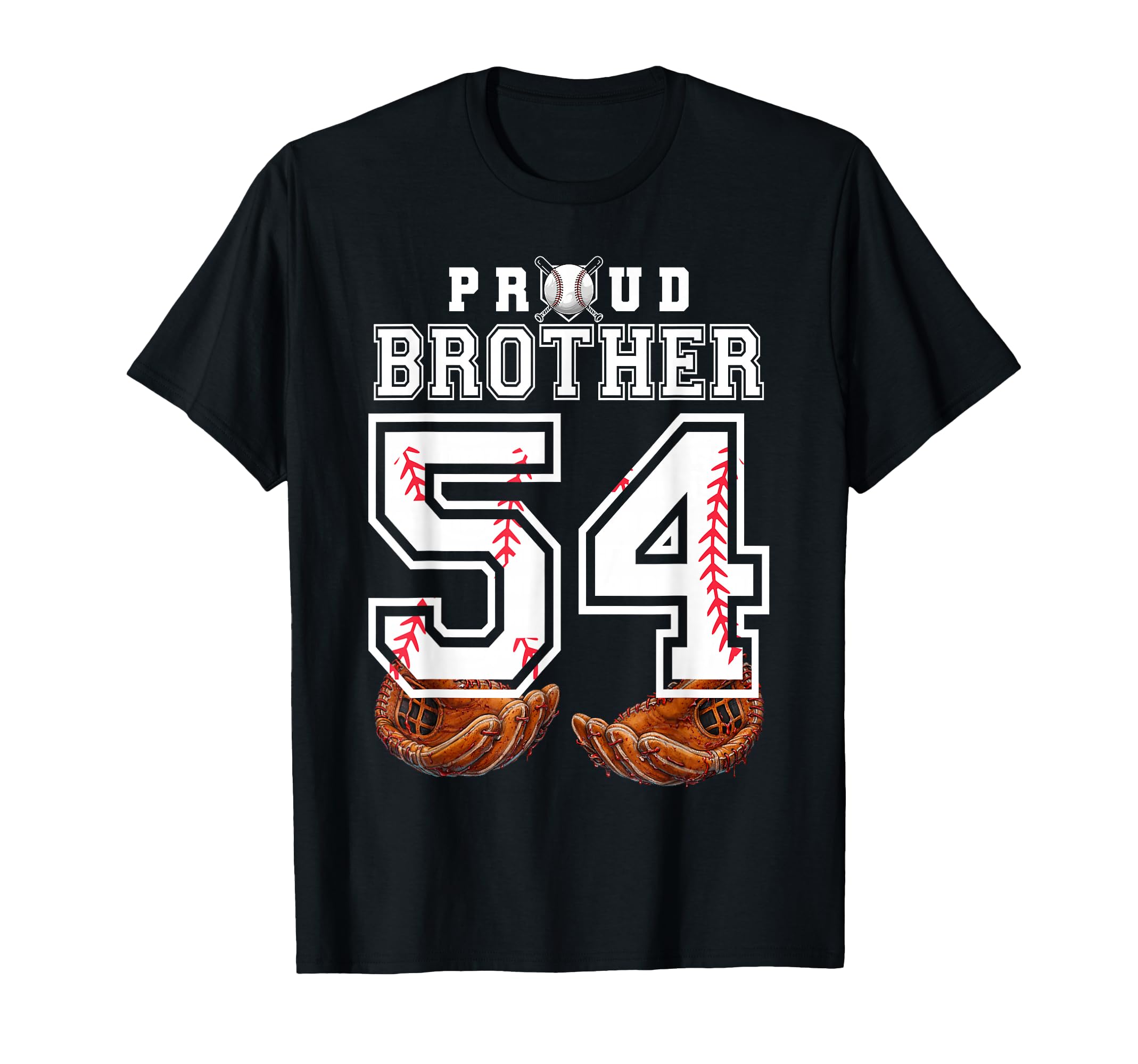 Proud Brother Baseball Player Number 54 T-Shirt - Streetwear Style Unisex - T-Shirt, Sweatshirt, Hoodie