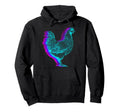 Chicken Farm Farmer Vaporwave Hoodie - Fun Novelty Design Unisex - T-Shirt, Sweatshirt, Hoodie