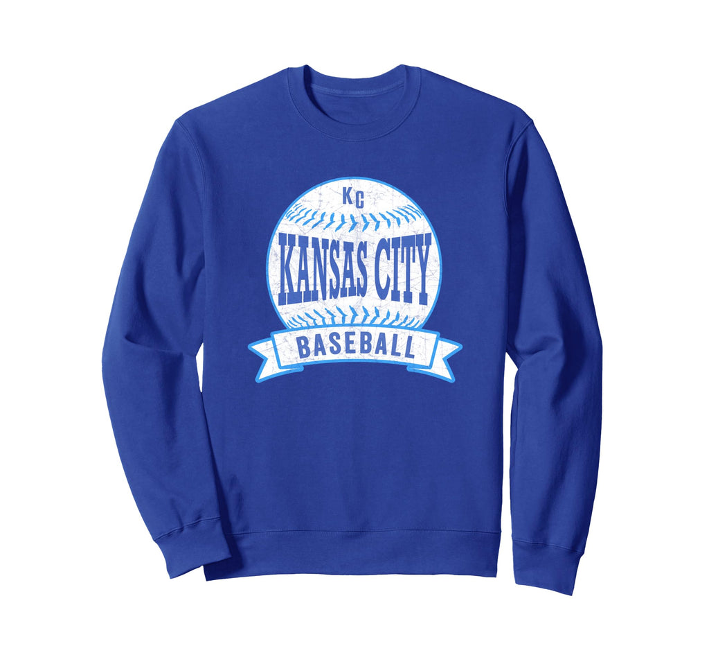 Kansas City Kc Baseball Kc Blue Sweatshirt - Novelty Apparel Unisex - T-Shirt, Sweatshirt, Hoodie