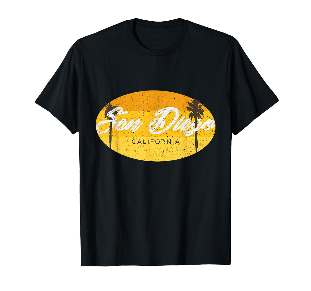 San Diego California Palm Trees Stripes T-Shirt - Unique Graphic Men Women - T-Shirt, Sweatshirt, Hoodie