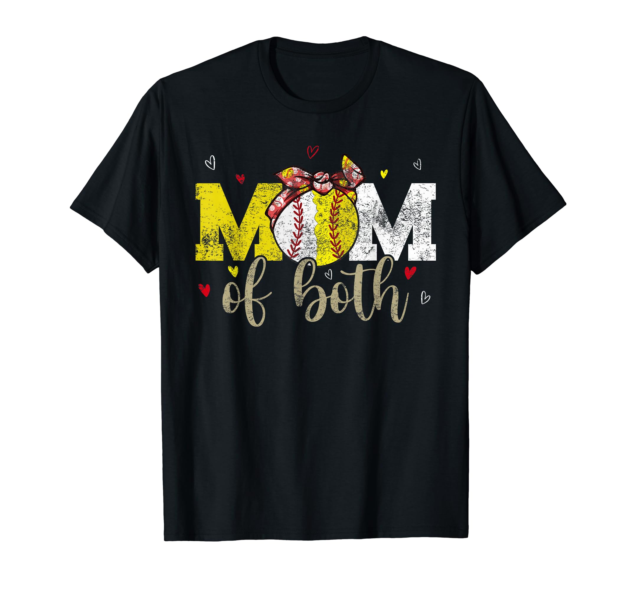 Mom Both Baseball Softball Bandana T-Shirt - Novelty Apparel for Adults - T-Shirt, Sweatshirt, Hoodie