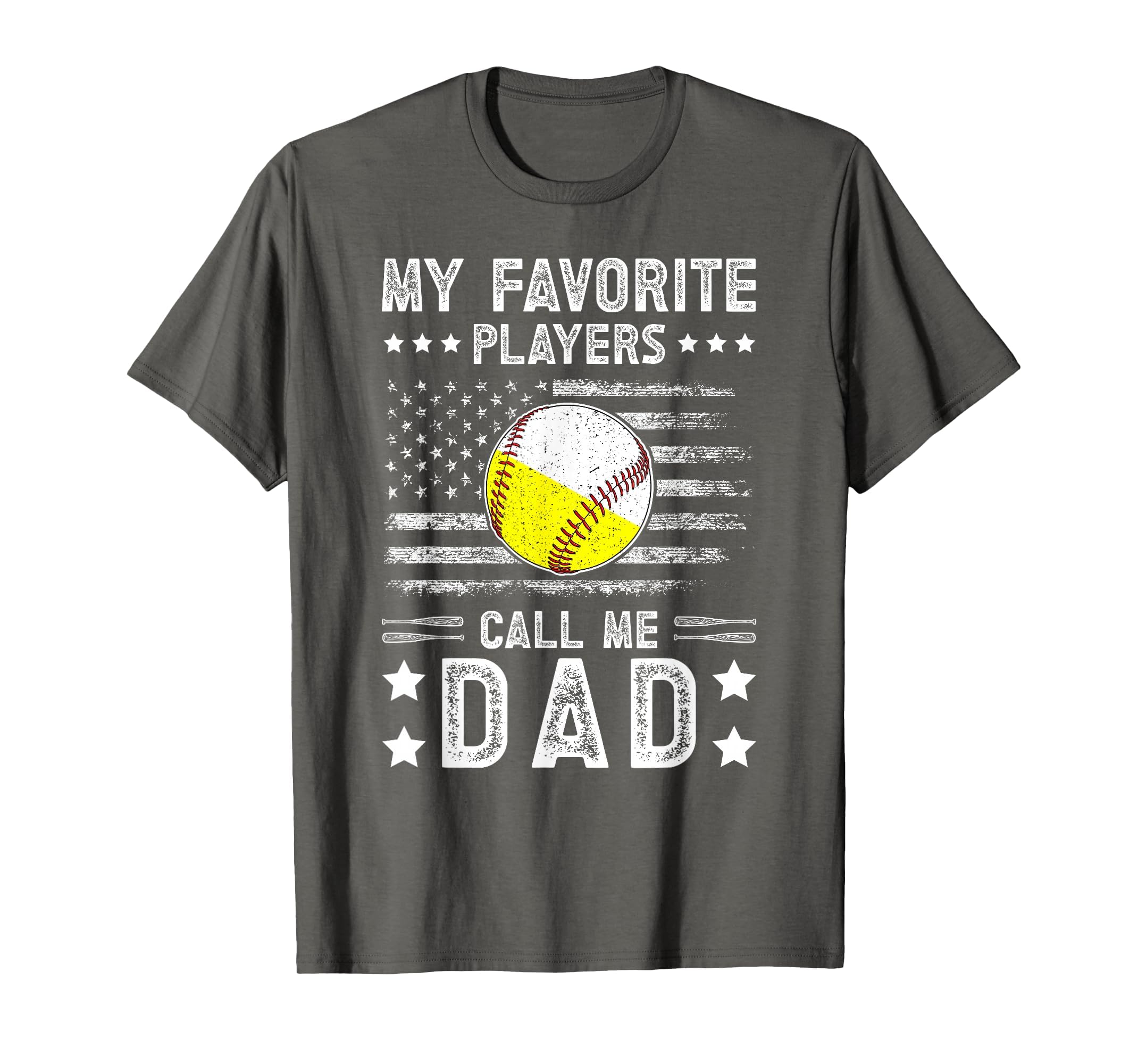 My Favorite Players Call Me Dad Baseball T-Shirt - Graphic Print Unisex - T-Shirt, Sweatshirt, Hoodie