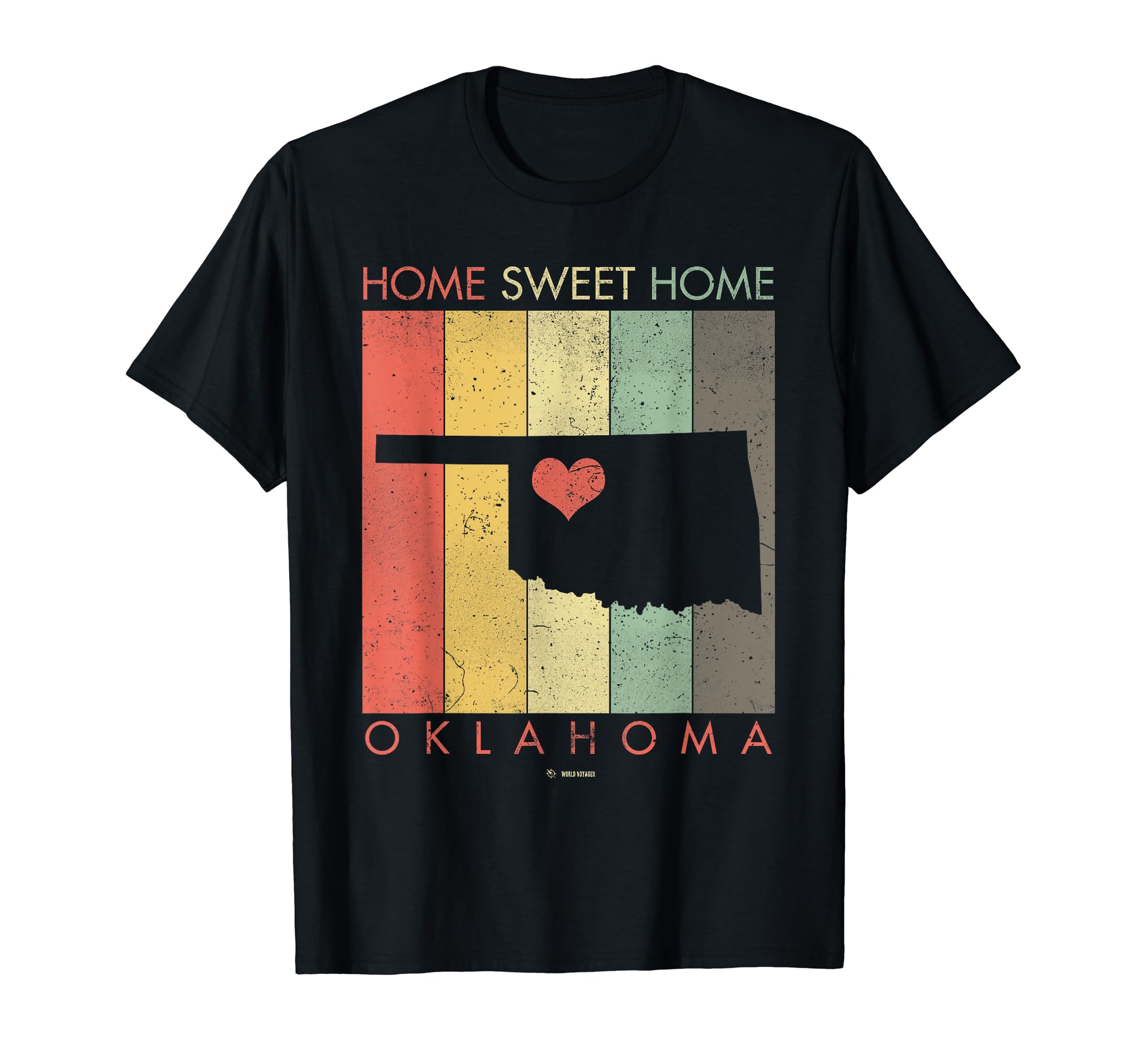 Oklahoma Home Sweet Home Distressed T-Shirt - Minimalist Print for Adults - T-Shirt, Sweatshirt, Hoodie