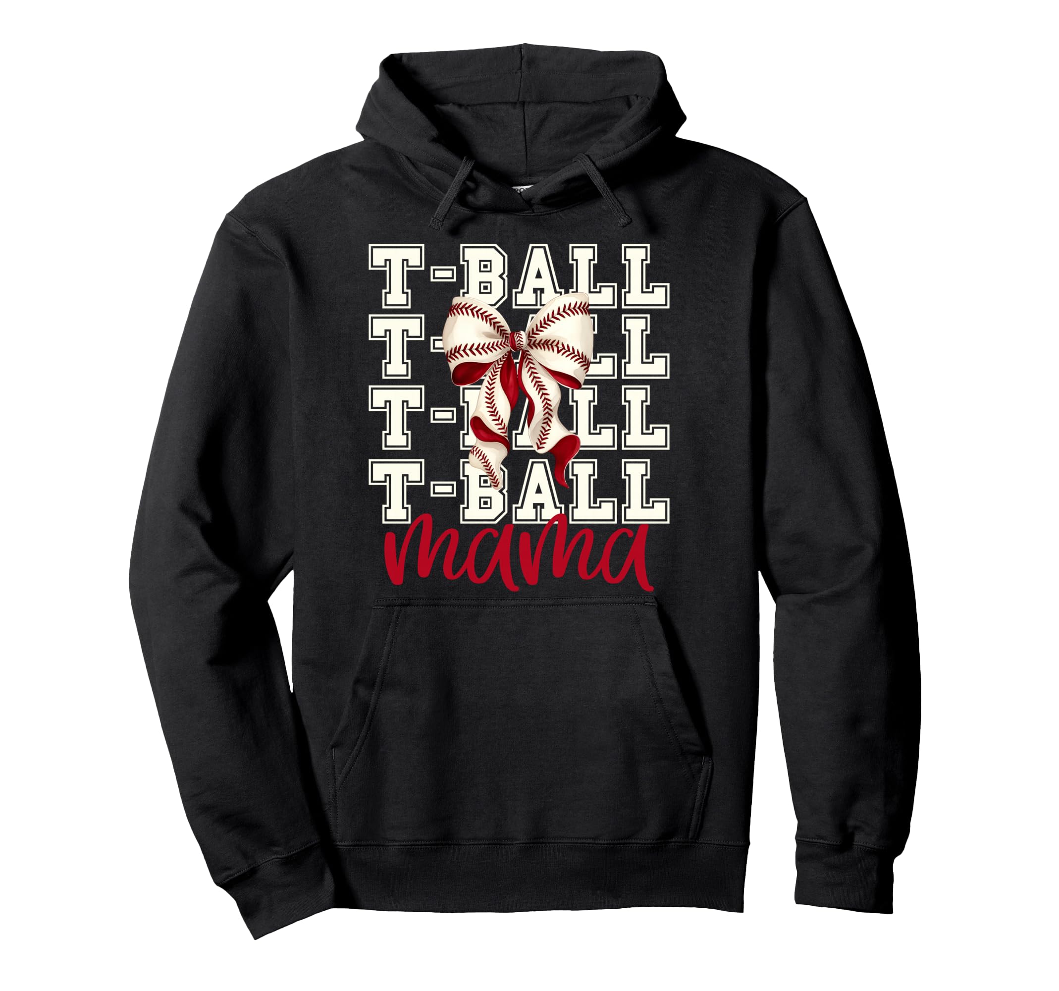 Tball Mama Teeball T Ball Coquette Hoodie - Fun Novelty Design for Adults - T-Shirt, Sweatshirt, Hoodie
