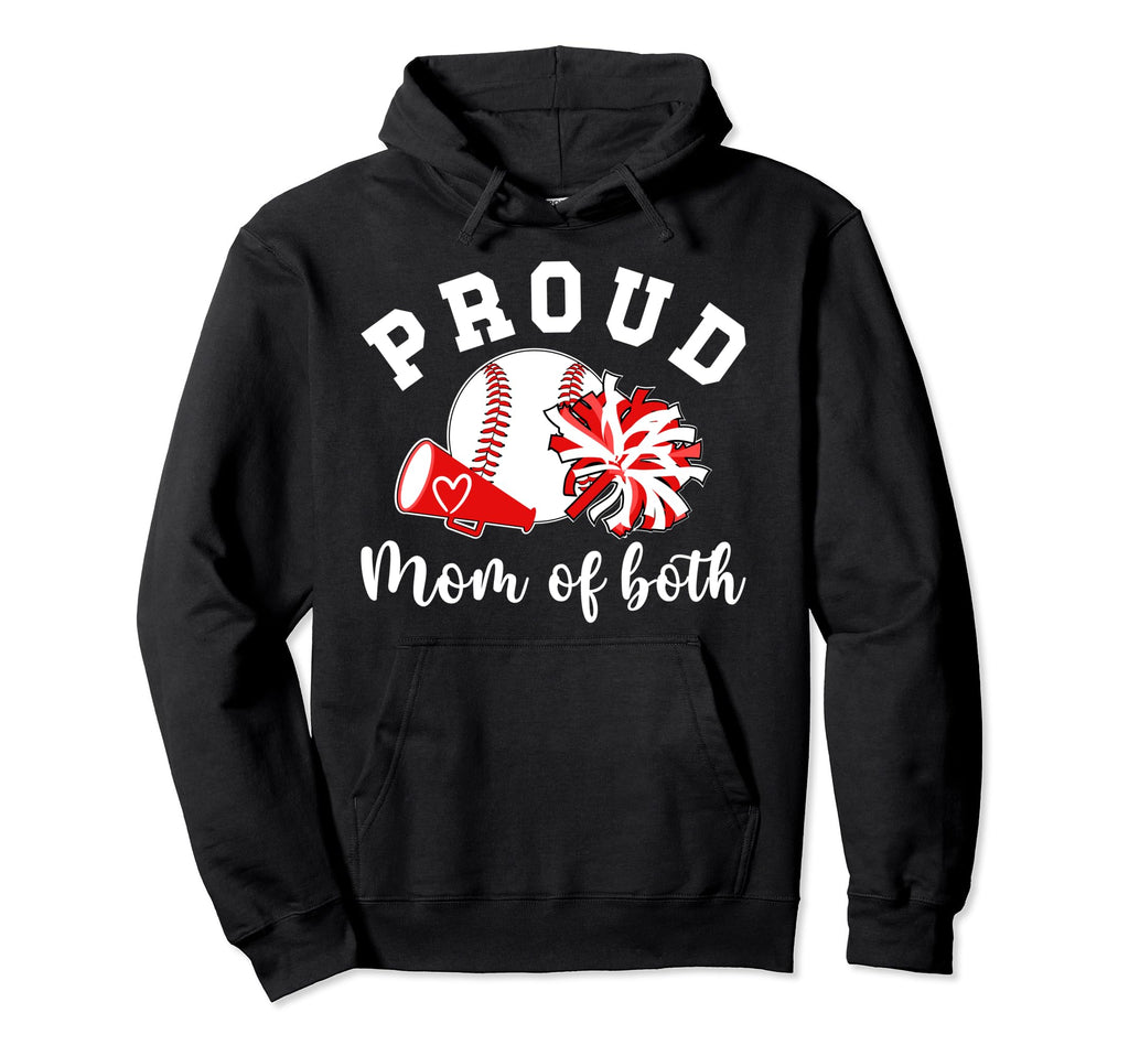 Mom Both Proud Baseball And Cheer Mom Hoodie - Minimalist Print Unisex - T-Shirt, Sweatshirt, Hoodie
