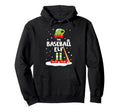 Funny Baseball Elf Matching Family Party Hoodie - Minimalist Print Unisex - T-Shirt, Sweatshirt, Hoodie