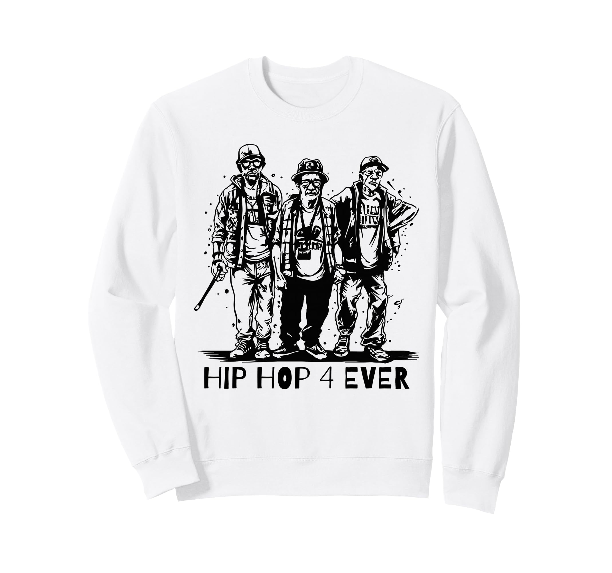Graffiti Old School Rap Pensioners Sweatshirt - Unique Graphic Men Women - T-Shirt, Sweatshirt, Hoodie