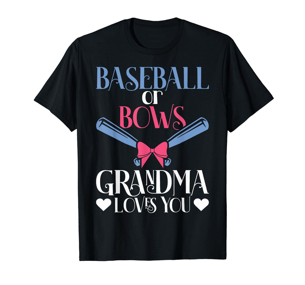 Baseball Or Bows Grandma Baseball Or T-Shirt - Graphic Print for Adults - T-Shirt, Sweatshirt, Hoodie