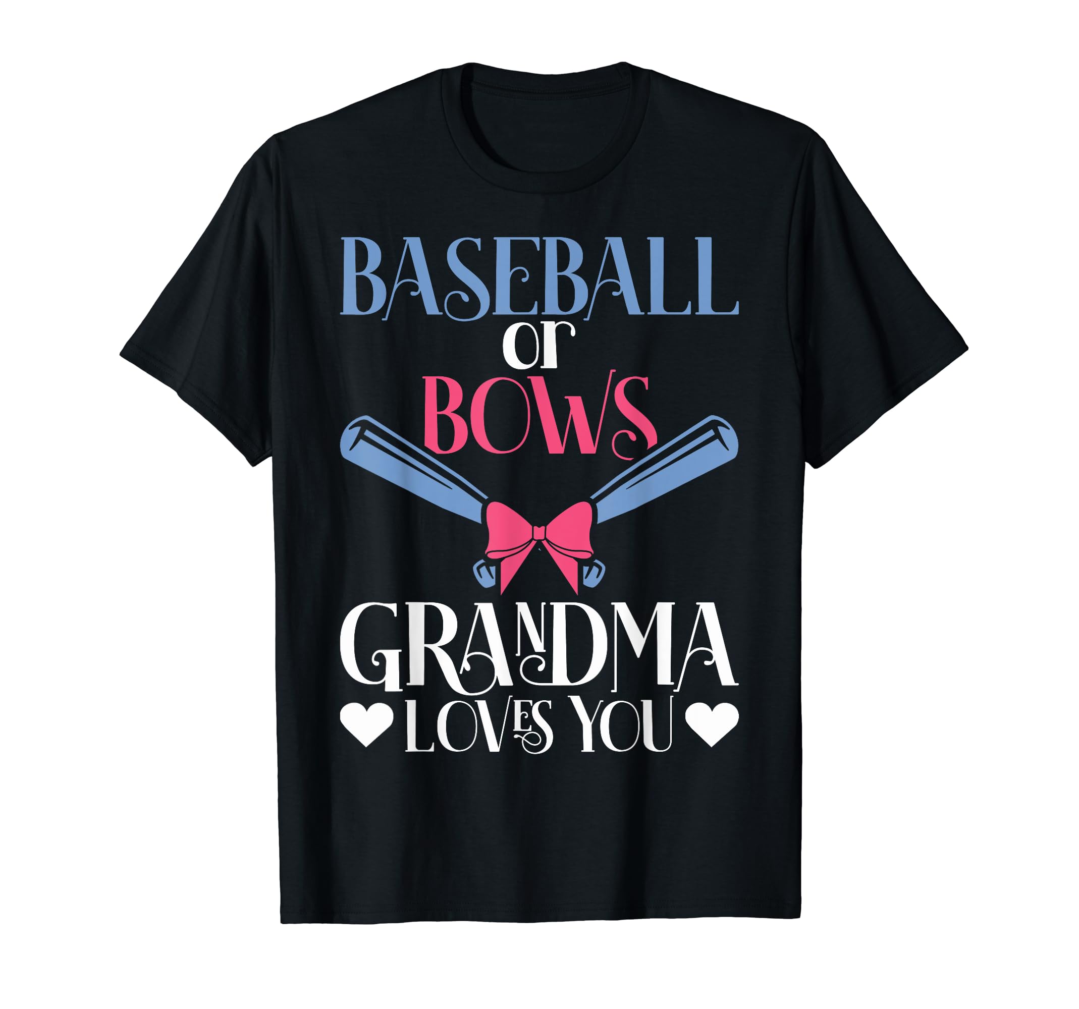 Baseball Or Bows Grandma Baseball Or T-Shirt - Graphic Print for Adults - T-Shirt, Sweatshirt, Hoodie