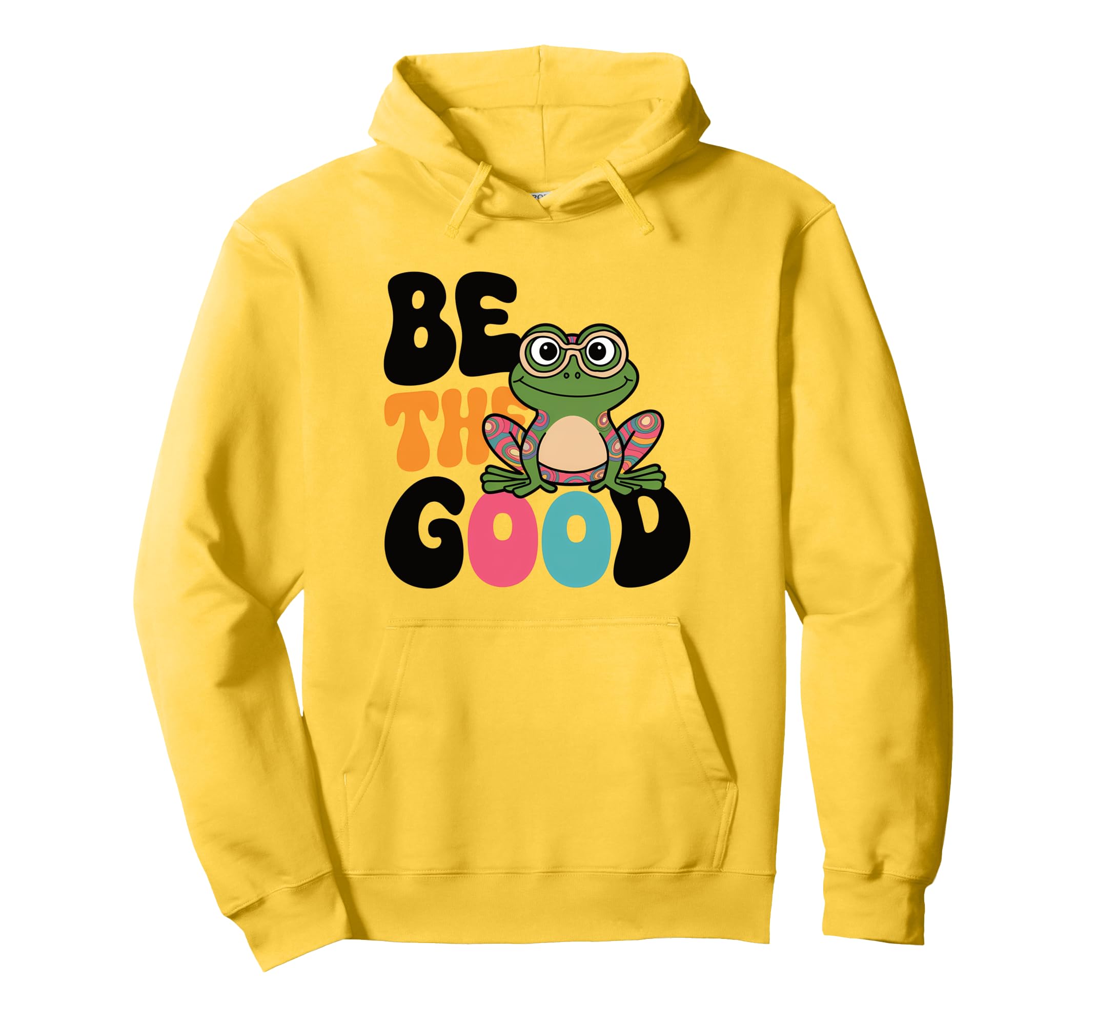 Frog Cartoon Boho Animal Fun 70S Hoodie - Streetwear Style Men Women - T-Shirt, Sweatshirt, Hoodie
