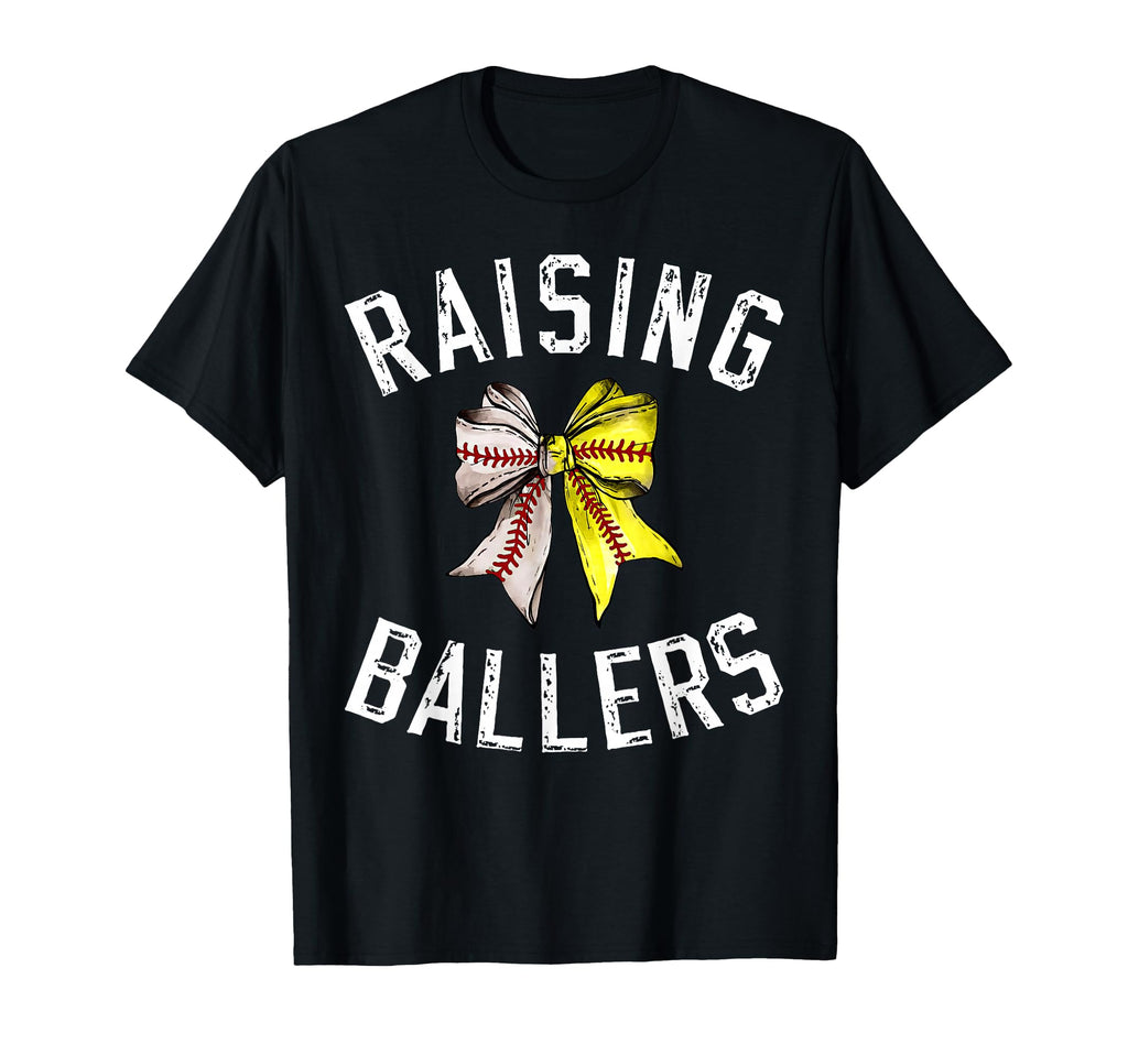 Raising Ballers Coquette Bow Baseball T-Shirt - Streetwear Style Men Women - T-Shirt, Sweatshirt, Hoodie