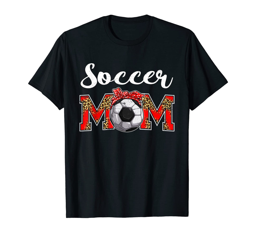 Soccer Mom Leopard Game Day Mom Life T-Shirt - Custom Art Print for Adults - T-Shirt, Sweatshirt, Hoodie