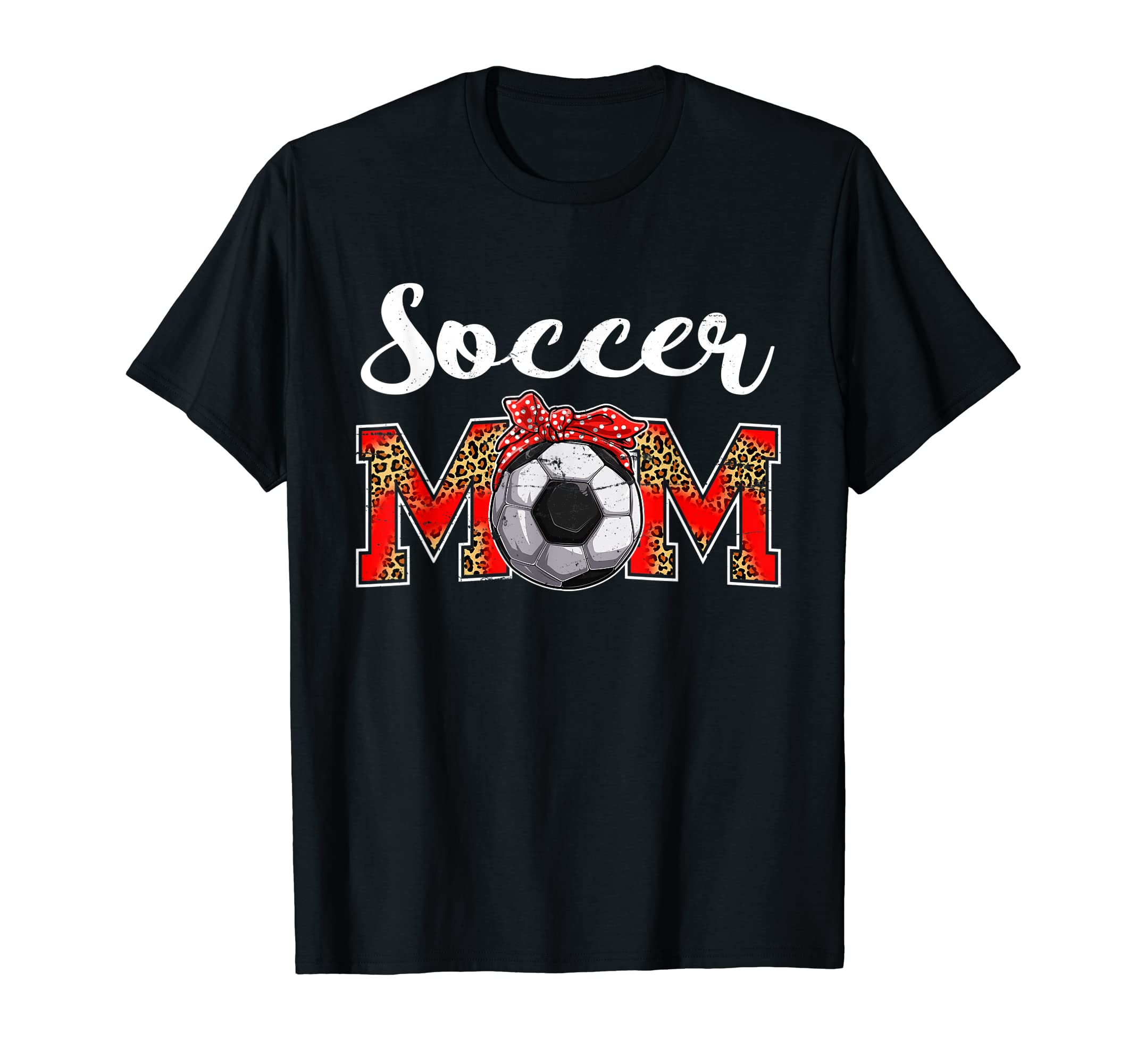 Soccer Mom Leopard Game Day Mom Life T-Shirt - Custom Art Print for Adults - T-Shirt, Sweatshirt, Hoodie