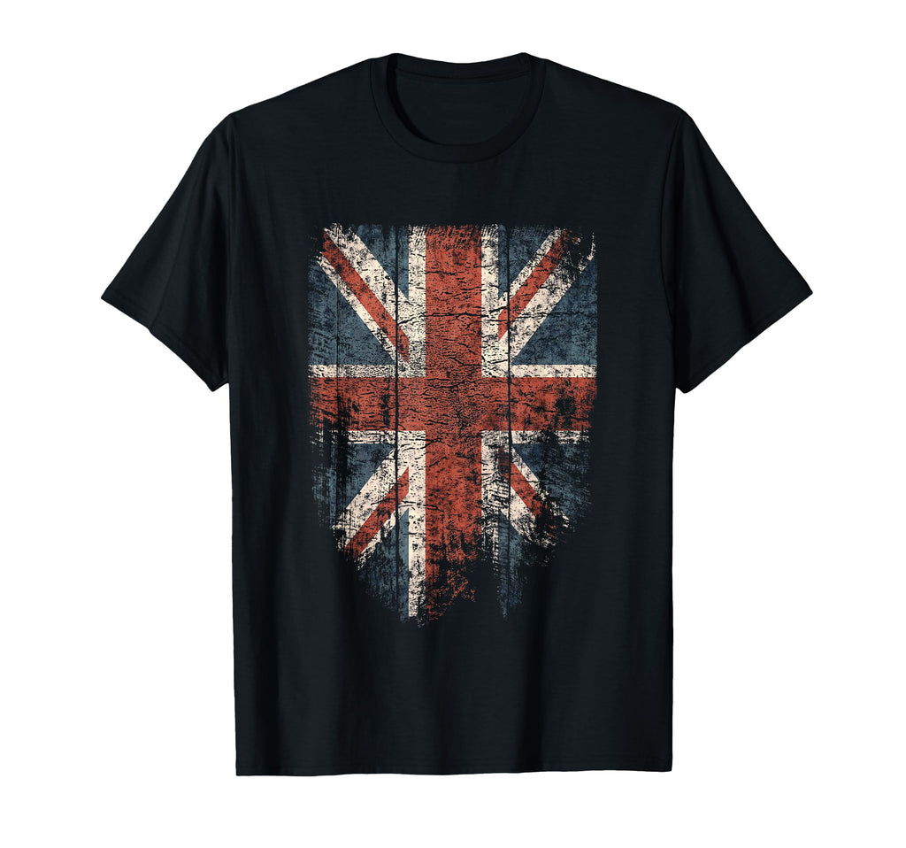 Uk British Union Jack Flag T-Shirt - Novelty Apparel for Adults - T-Shirt, Sweatshirt, Hoodie