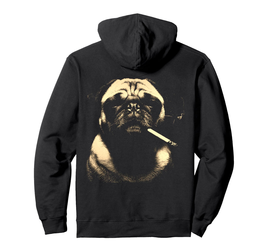 Pug Smoking Cigarette Grunge Meme 90S Hoodie - Trendy Graphic for Adults - T-Shirt, Sweatshirt, Hoodie