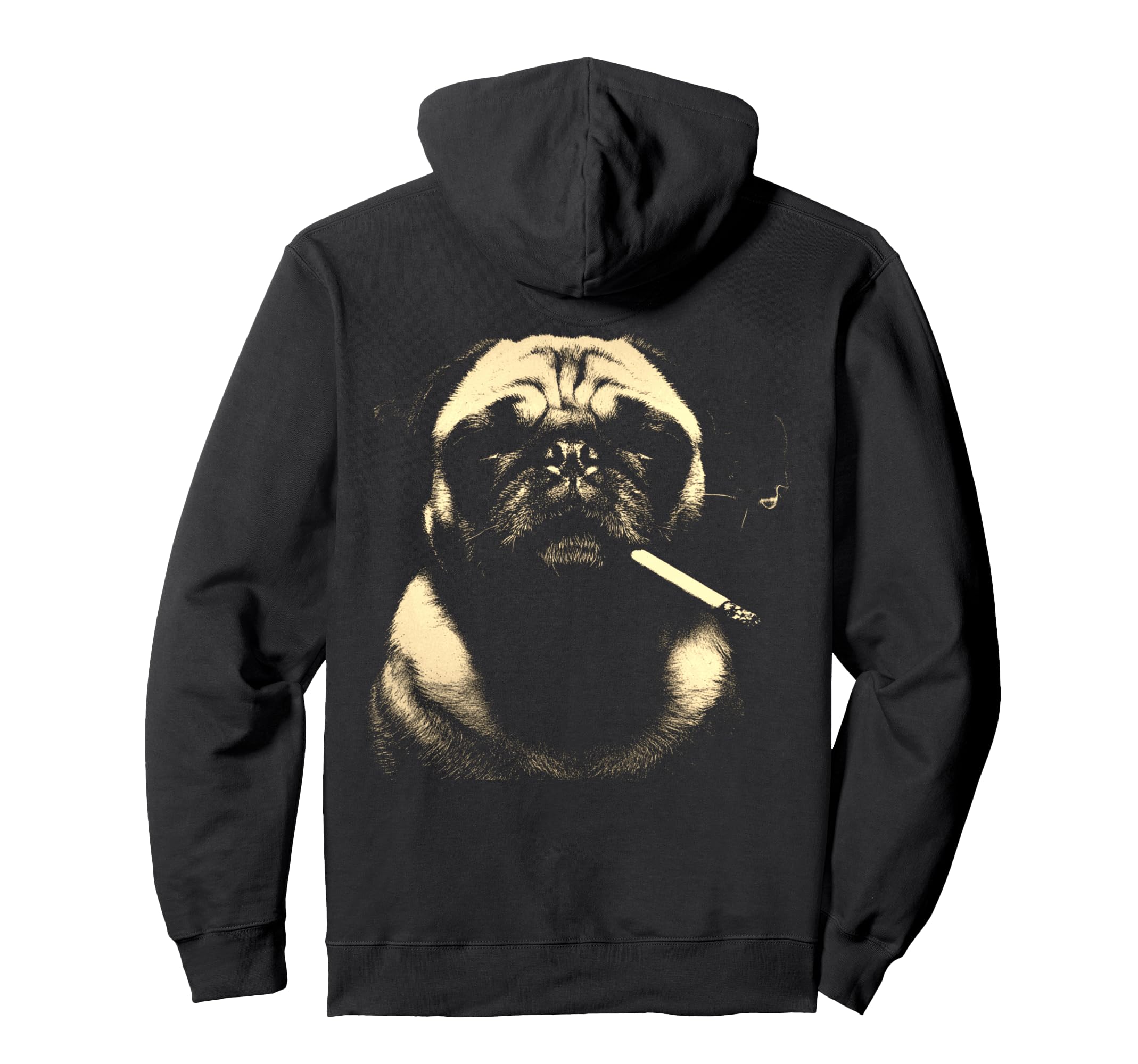 Pug Smoking Cigarette Grunge Meme 90S Hoodie - Trendy Graphic for Adults - T-Shirt, Sweatshirt, Hoodie