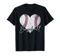 Baseball Heart Mom Grandma Mothers Day T-Shirt - Custom Art Print Unisex - T-Shirt, Sweatshirt, Hoodie