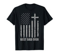 Best Dad Ever Christian Patriotic T-Shirt - Minimalist Print for Adults - T-Shirt, Sweatshirt, Hoodie
