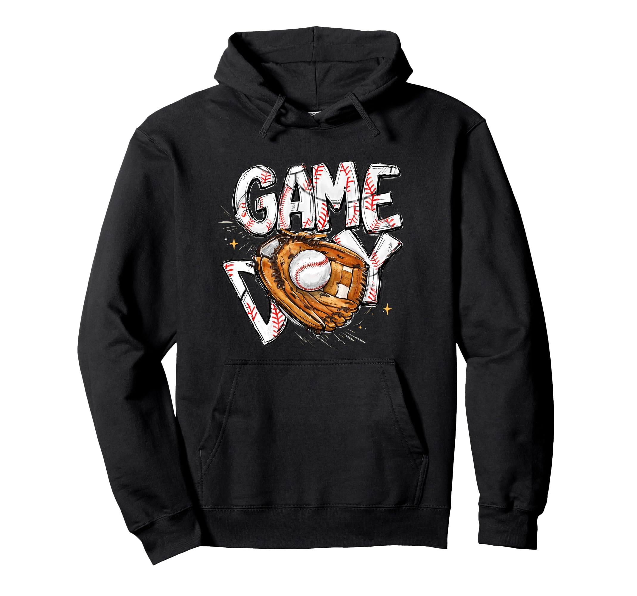 Game Day Baseball Softball Mom Life Both Hoodie - Graphic Print for Adults - T-Shirt, Sweatshirt, Hoodie