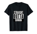 Straight Outta Canada Distressed T-Shirt - Minimalist Print Men Women - T-Shirt, Sweatshirt, Hoodie