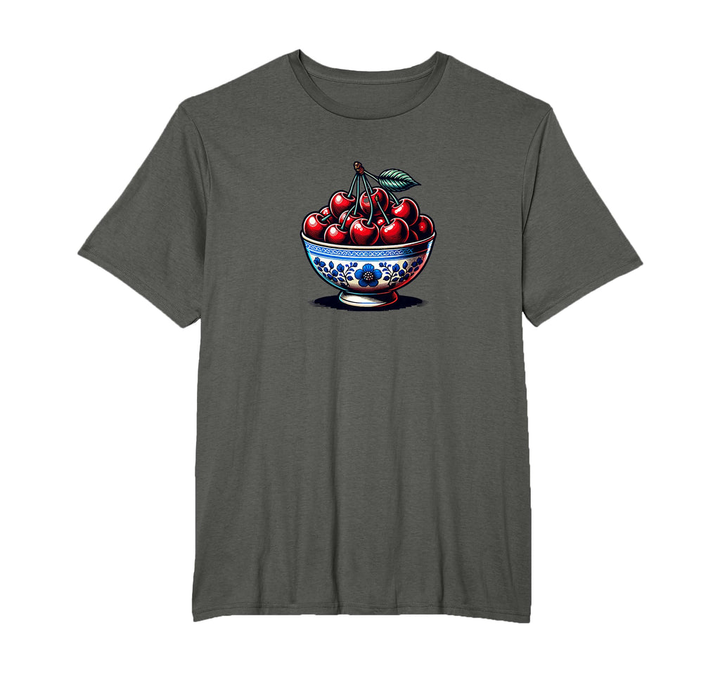 Bowl Cherries Aesthetic Y2K Summer T-Shirt - Graphic Print Men Women - T-Shirt, Sweatshirt, Hoodie