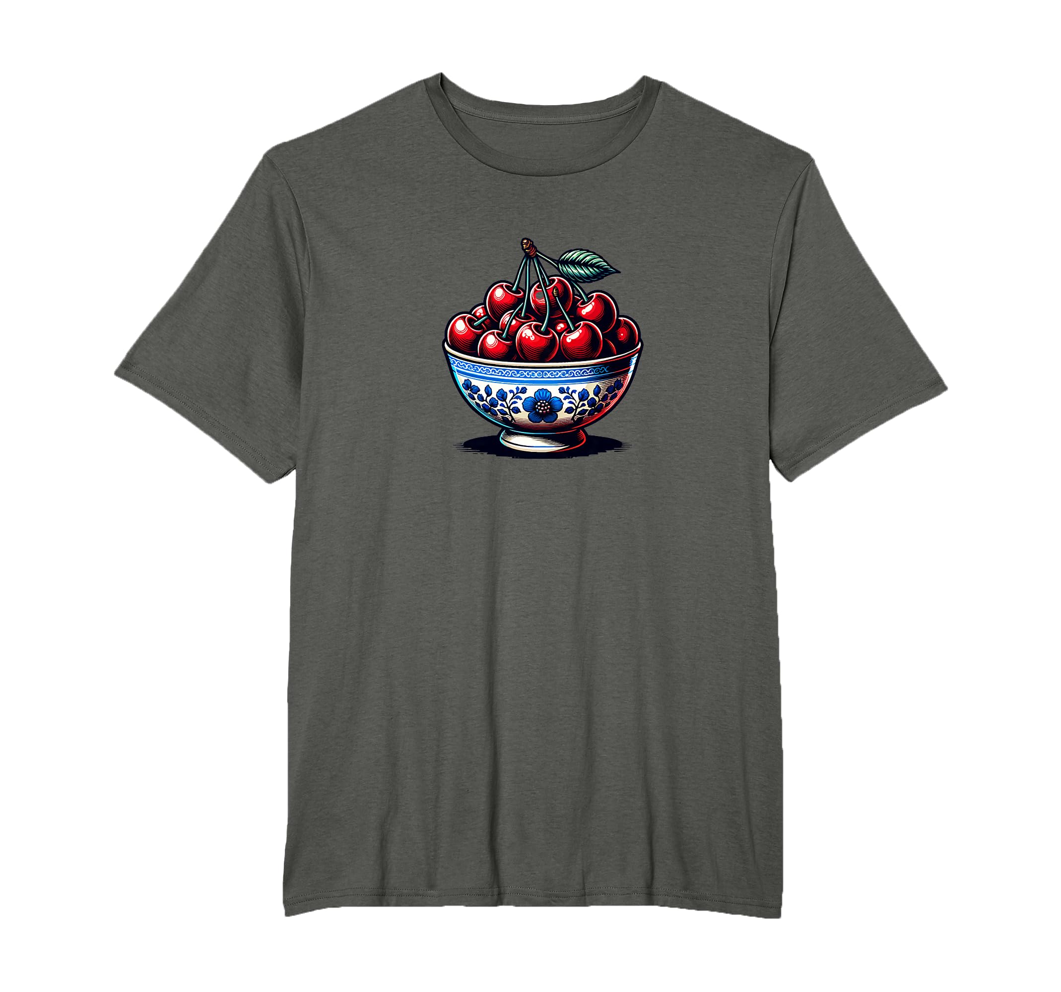 Bowl Cherries Aesthetic Y2K Summer T-Shirt - Graphic Print Men Women - T-Shirt, Sweatshirt, Hoodie