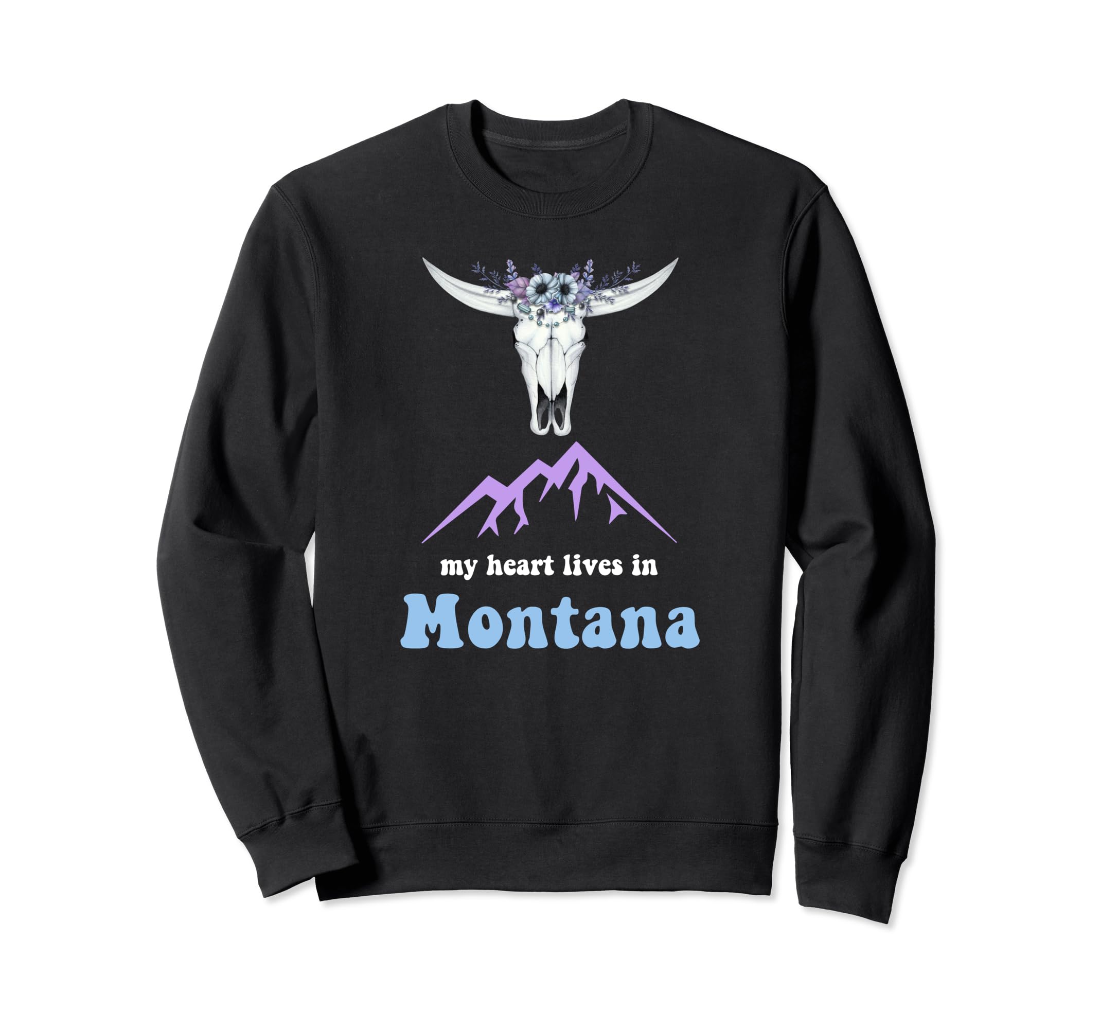 My Heart Lives Montana Boho Travel Sweatshirt - Novelty Apparel Men Women - T-Shirt, Sweatshirt, Hoodie
