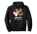 Game Day Vibes Funny Football Baseball Hoodie - Graphic Print Men Women - T-Shirt, Sweatshirt, Hoodie