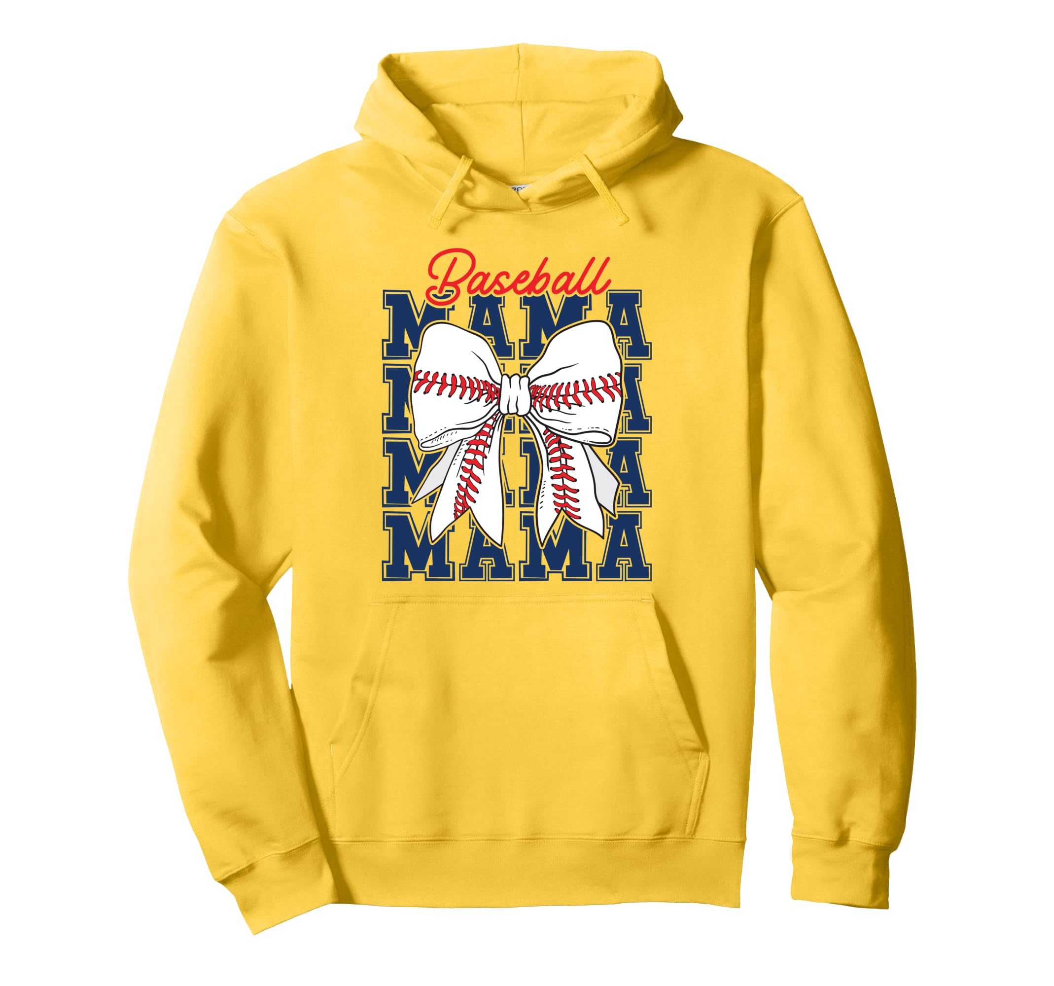 Baseball Mama Coquette Bow Game Hoodie - Casual Everyday Wear Men Women - T-Shirt, Sweatshirt, Hoodie