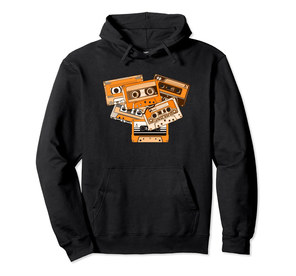 Orange Tape Cassettes Old School Color Hoodie - Fun Novelty Design Unisex - T-Shirt, Sweatshirt, Hoodie