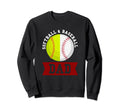 Softball Baseball Dad Softball Sweatshirt - Graphic Print Men Women - T-Shirt, Sweatshirt, Hoodie