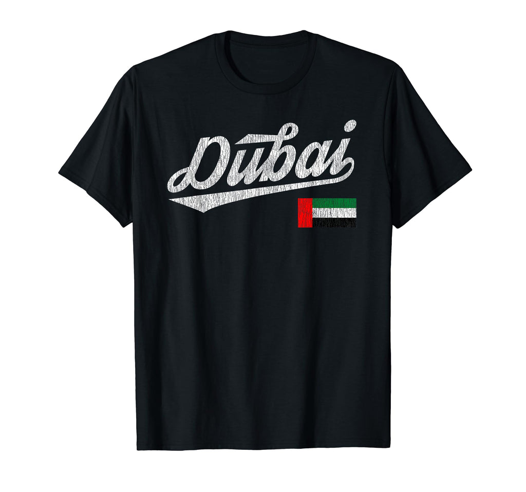 Dubai Uae Flag Distressed T-Shirt - Unique Graphic Men Women - T-Shirt, Sweatshirt, Hoodie
