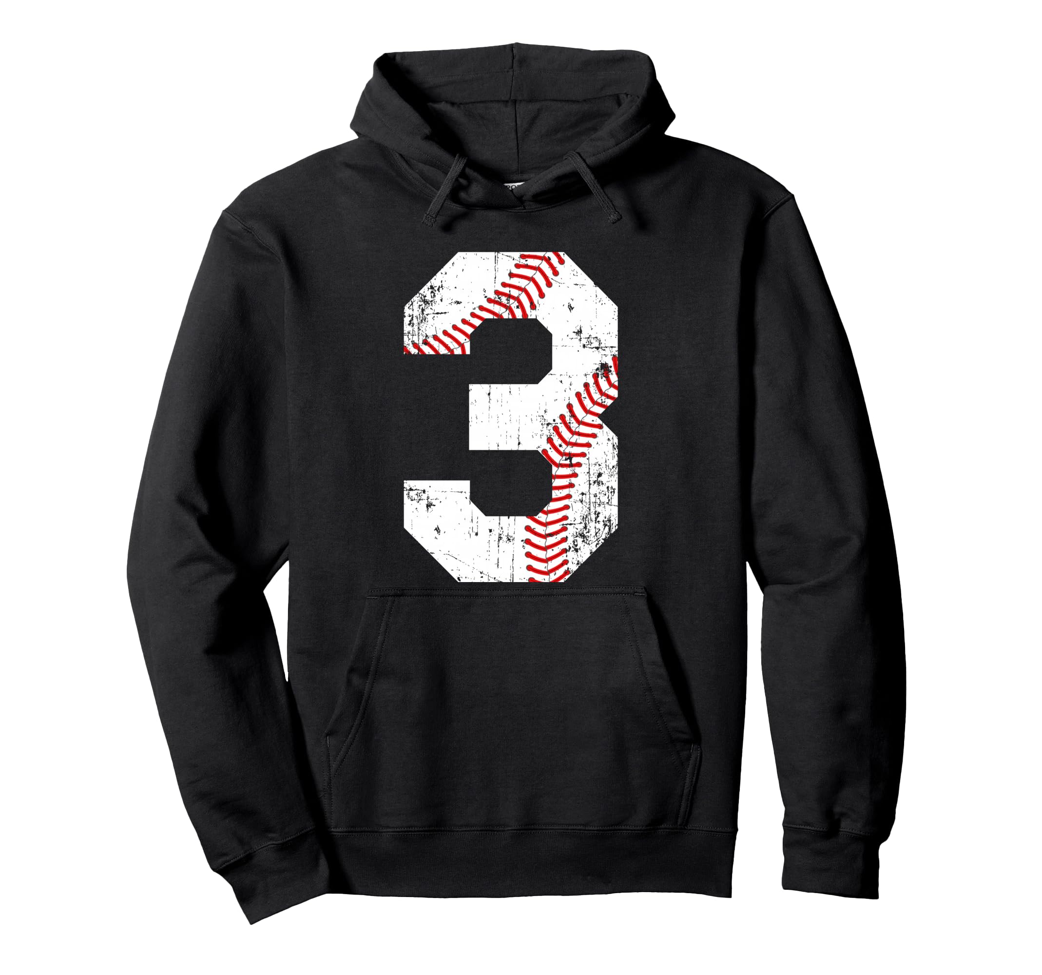 Baseball 3 Jersey Number Hoodie - Graphic Print Unisex - T-Shirt, Sweatshirt, Hoodie