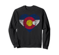 Colorado Flag Heart Distressed Wife Sweatshirt - Aesthetic Graphic Unisex - T-Shirt, Sweatshirt, Hoodie