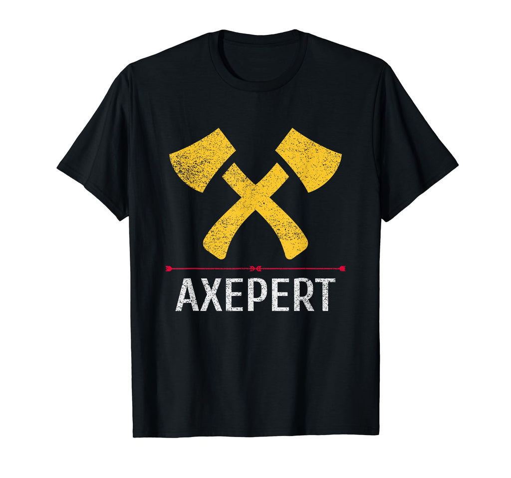 Axepert Axe Thrower Expert Distressed T-Shirt - Custom Art Print for Adults - T-Shirt, Sweatshirt, Hoodie
