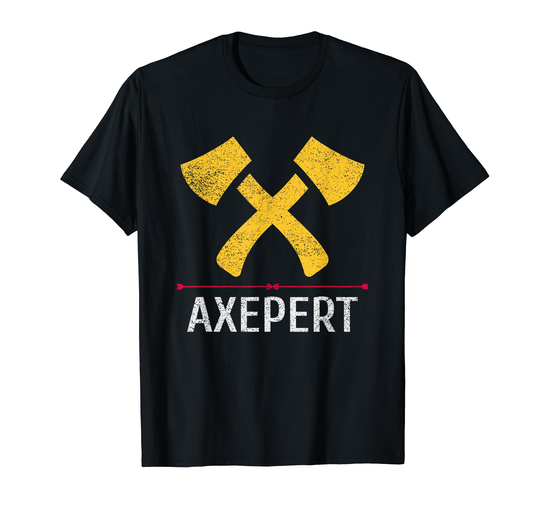 Axepert Axe Thrower Expert Distressed T-Shirt - Custom Art Print for Adults - T-Shirt, Sweatshirt, Hoodie