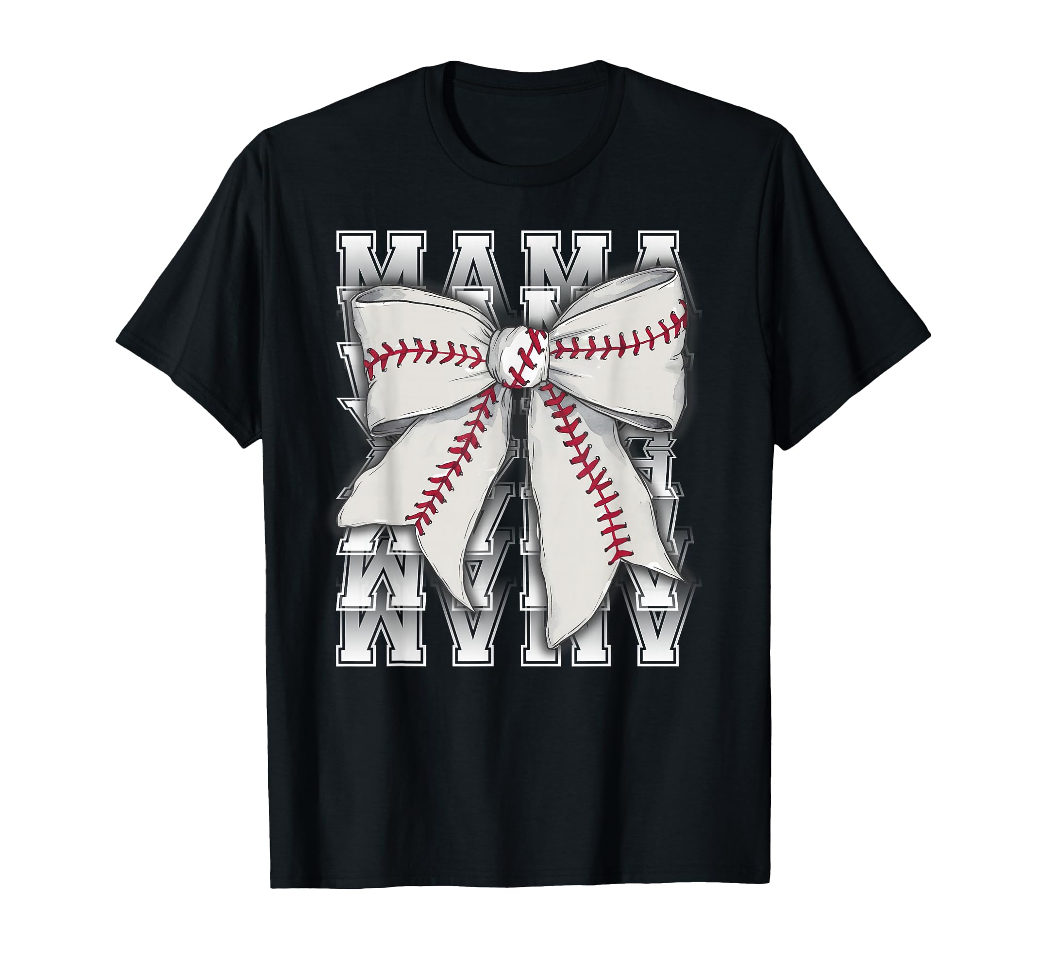 Mama Coquette Bow Womens Baseball Mom T-Shirt - Minimalist Print Men Women - T-Shirt, Sweatshirt, Hoodie
