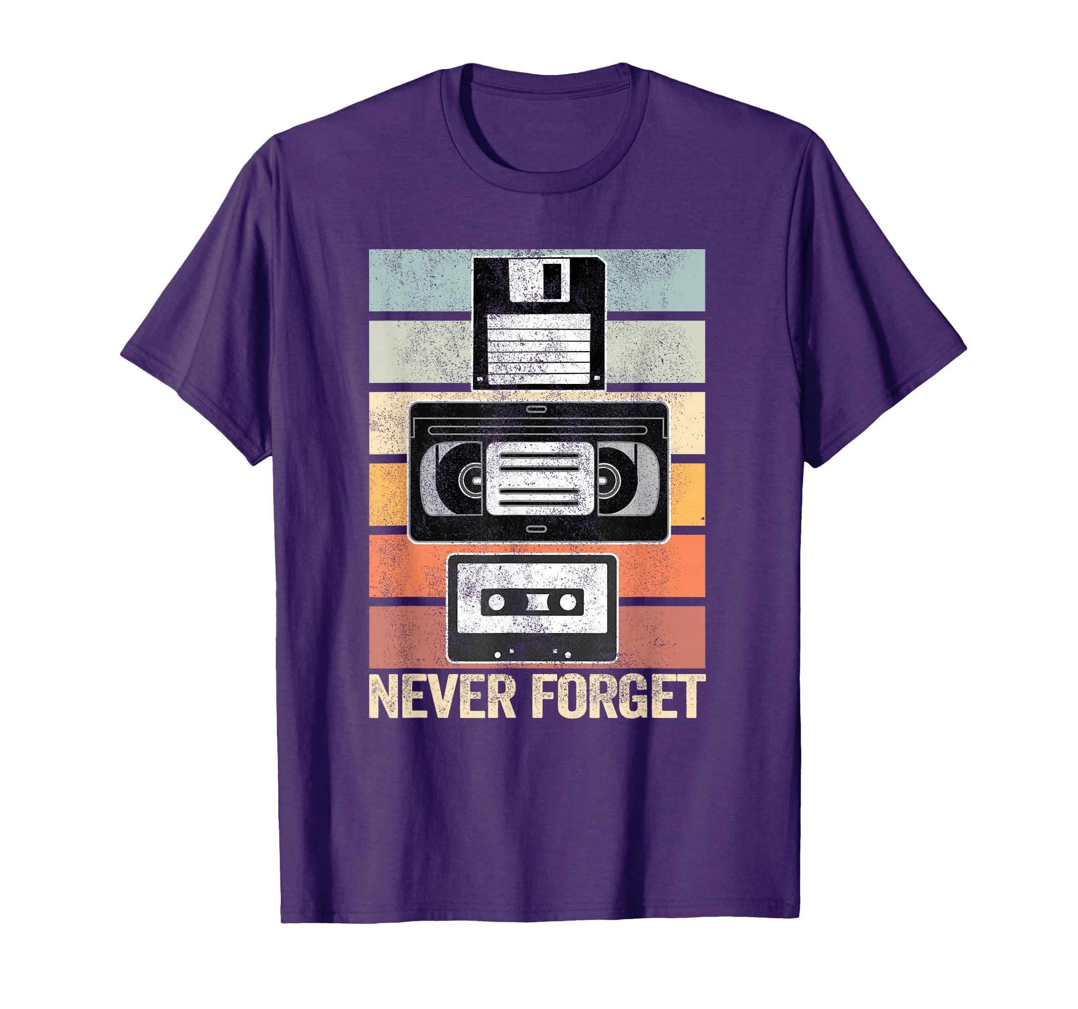 Never Forget Floppy Disk Vhs Tape T-Shirt - Minimalist Print for Adults - T-Shirt, Sweatshirt, Hoodie