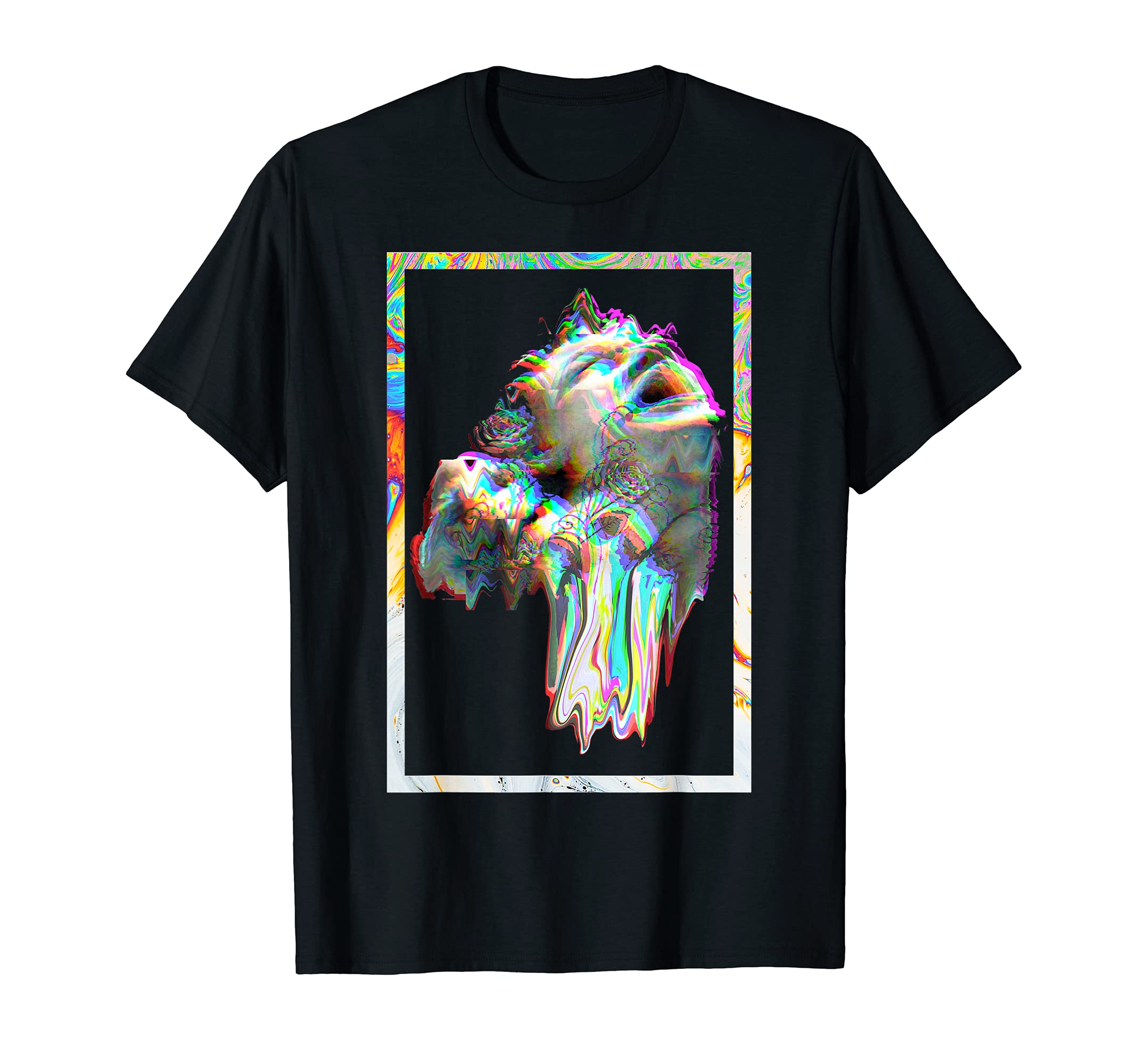 Greek Sad Statue Synthwave Vaporwave T-Shirt - Casual Everyday Wear Unisex - T-Shirt, Sweatshirt, Hoodie